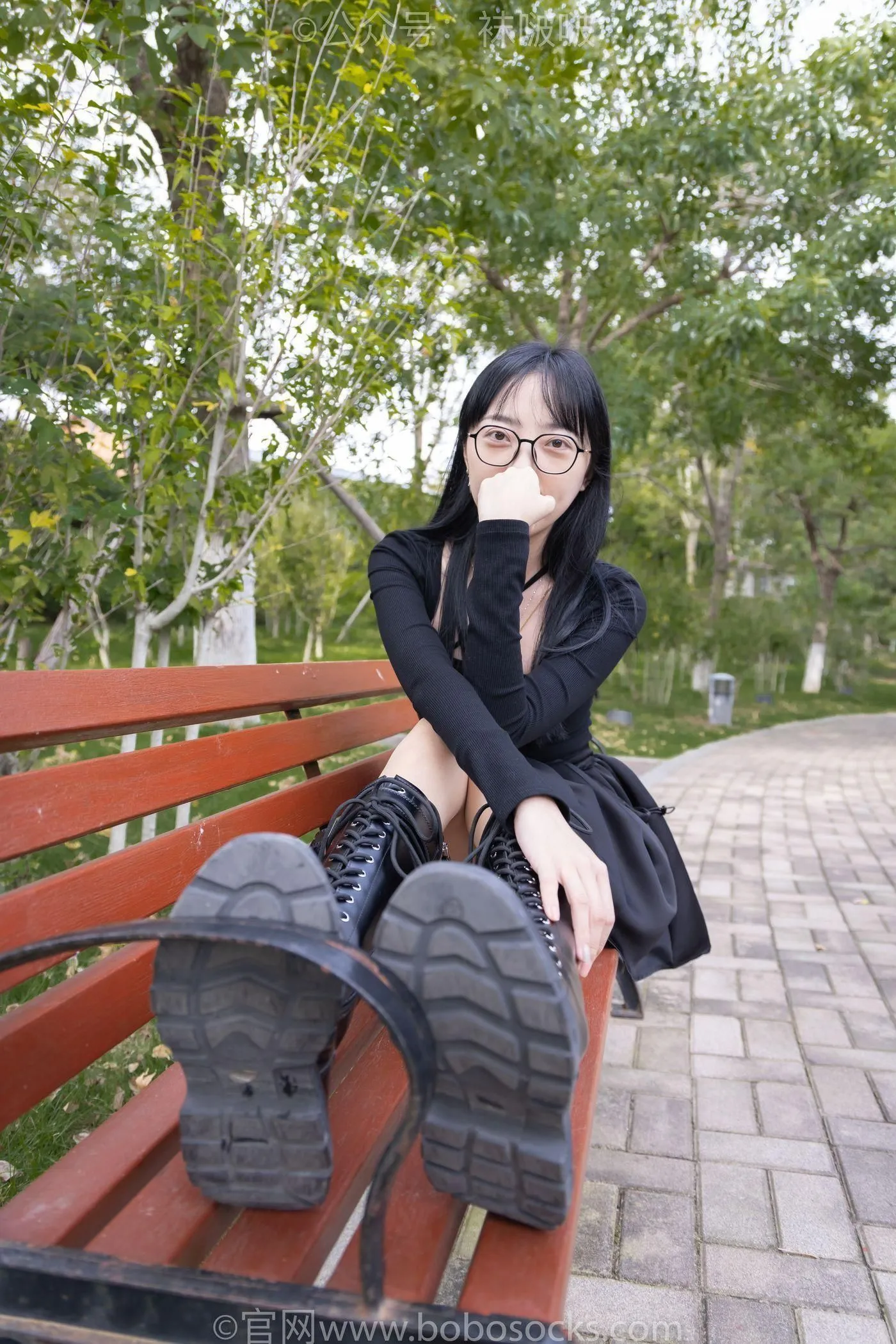 [BoBoSocks袜啵啵]NO.040 稚予-长靴、白棉袜、肉丝 [137P]插图5